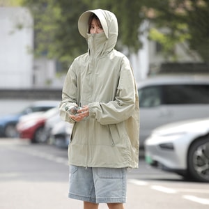 [中国からの直送] HSPM 新作 アウトドア 旅行用 UVカット 通気性 軽量 日焼け止め 衣類 ライトアーミーグリーン S