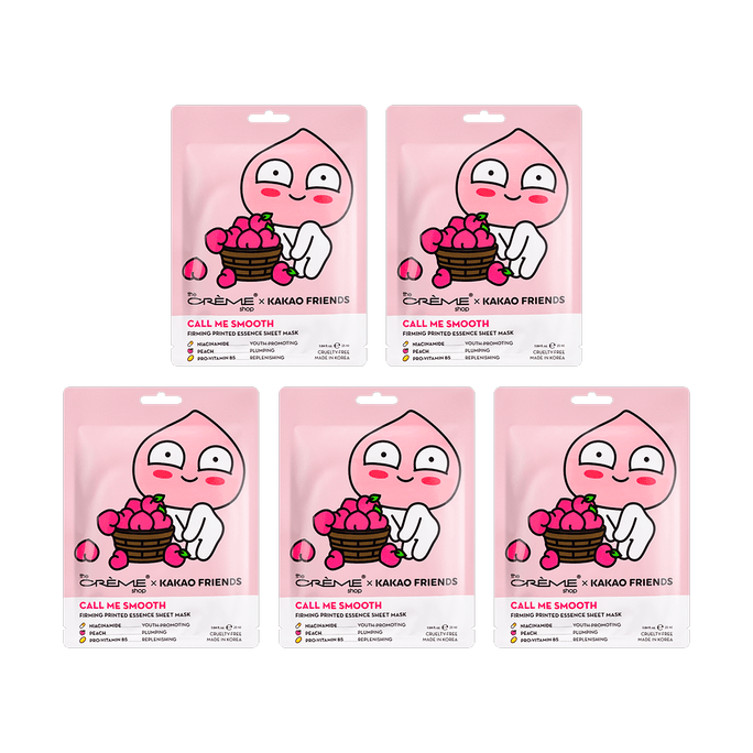 APEACH CALL ME SMOOTH Printed Essence Sheet Mask #Friming 1 Sheet*5 【Value Pack】