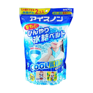 日本HAKUGEN白元 EARTH Ice Non 颈部冷感冰结带 瞬凉护颈消暑降温冰围脖 1个