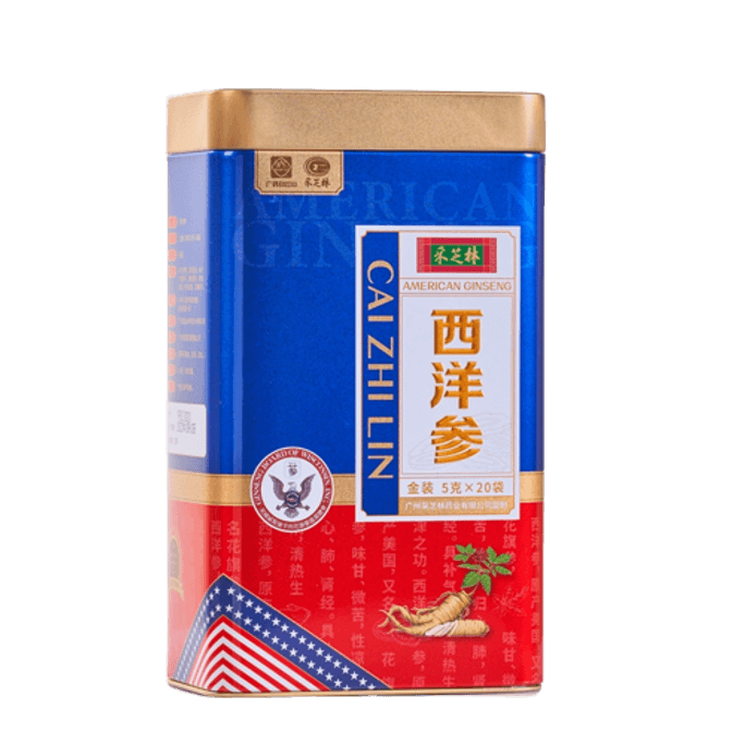 Cai Zhi Lin American ginseng 100g box Wisconsin Ginseng Slices