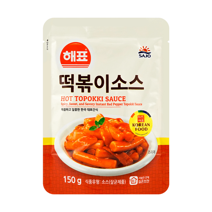 Spicy Korean Tteokbokki Rice Cake Sauce, 5.29oz