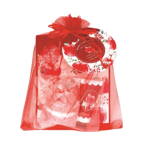 HONYARADOH  Organza Gift Set Apple (Bath Salt 20g + Hand Cream 10g + Bath Ball 50g)