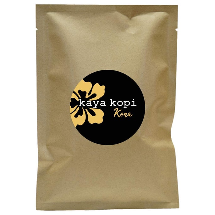 Kaya Kopi Premium Kona From Hualalai - Medium Roast Robusta Arabica Roasted Ground Coffee Beans 12 Ounce