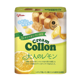 日本GLICO格力高 COLLON 柠檬奶油夹心威化卷 48g