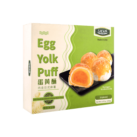 Egg Yolk Puff (with Mochi) Cheese& Mung Bean Paste, 8.47 oz