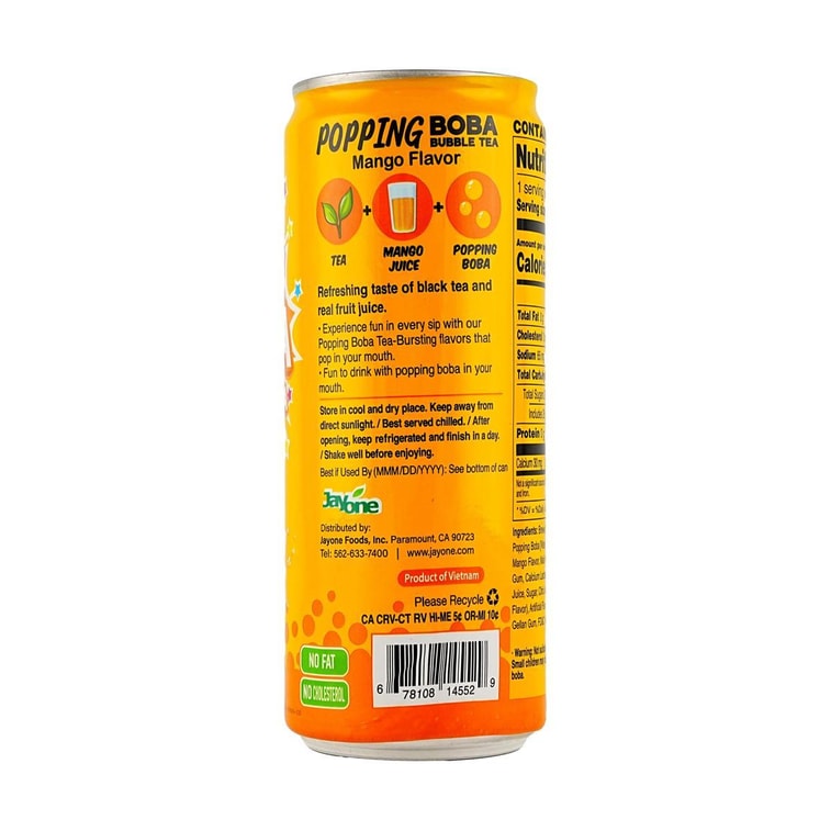 팝핑 보바 버블티 망고맛 10.82 fl oz *6개【6팩】 5