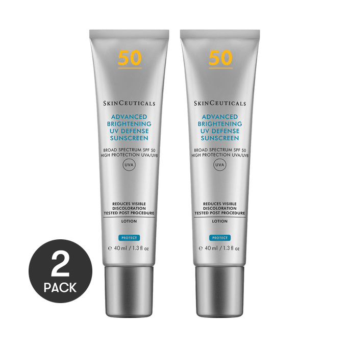 SKINCEUTICALS修丽可 小银伞防晒乳 SPF50+·PA++++ 防晒淡斑二合一  美白焕亮防晒霜 40ml*2 光电项目后可用 院线双能防晒【超值装】