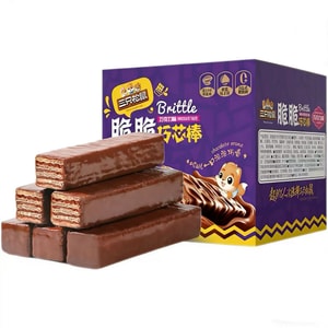 Chocolate Flavor Wafer Biscuits 360g*1 Box Crispy Chocolate Core Stick Coated Biscuits Snack for Office
