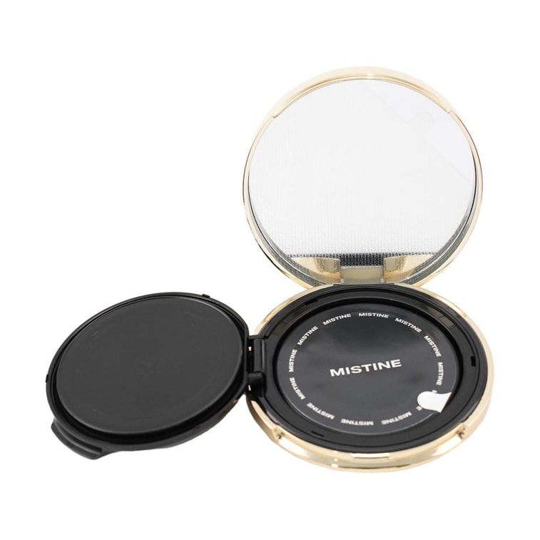 泰國MISTINE蜜絲婷 金氣墊 柔絨霧顏氣墊霜 一拍遮瑕 24h巨持妝控油 高遮瑕輕粉感 敏感肌膚可用 #金盒遮瑕款 LF100 透亮瓷白 適合亮白膚色 附贈替換芯 7