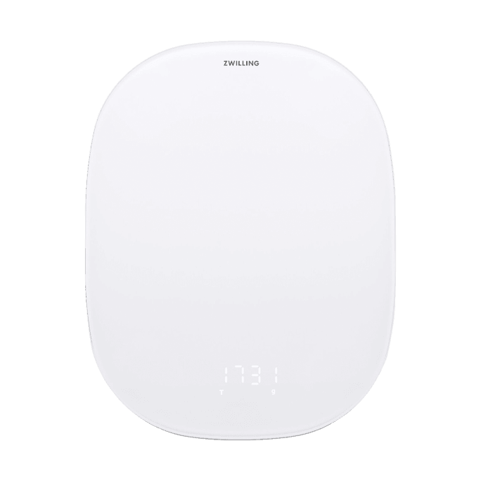 德國ZWILLING雙立人 廚房電子秤 高精準度秤重 烘焙食物秤 白色