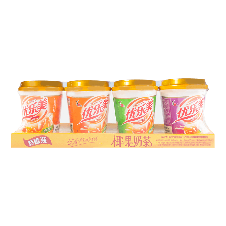 STRONGFOOD Mixed Flavor Milk Tea with Coconut Jelly, 11.29 oz