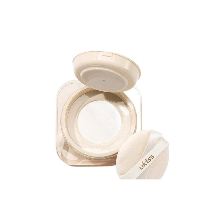 [중국 직배송] UKISS 루스 파우더 세팅 파우더, 유분 흡수, 오래 지속, 커버력 ​​우수, 건성 및 지성 피부 모두 사용 가능, 투명하고 부드러운 발림성, F02 라이트 베이지, 8g*1박스