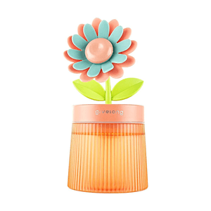 해바라기 모양 USB 충전식 가습기, 핑크색, 귀여운 디자인, 9.6×9.6×20cm