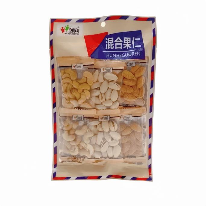  创奕 混合果仁 香脆炒货零食网红办公小吃 休闲零食 独立包装125g【酥脆可口】【精选优质原料】