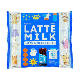 韩国LOTTE乐天x宝可梦联名 浓厚牛奶拿铁味巧克力 135g