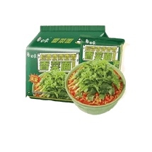 【中国直邮】白象 方便面香菜面泡面方便速食大把香菜 115g*5袋