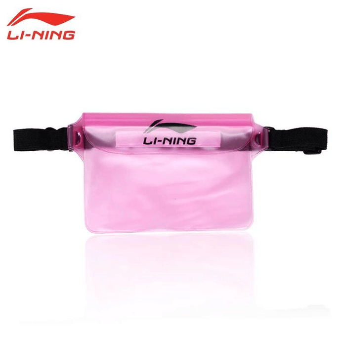 [中国からの直送] Li Ning 防水バッグ 斜め掛け ウエストバッグ 携帯電話収納バッグ ドリフト 水泳 ダイビングバッグ ピンク 22*15cm