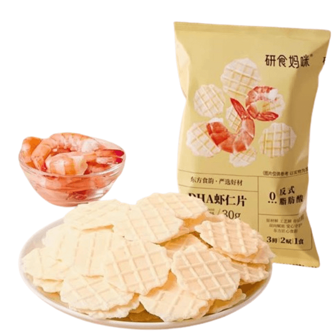 DHA Shrimp Slices For Pregnant Women Snack Crispy Non-Fried Original Shrimp Slices 30G*1 Bag