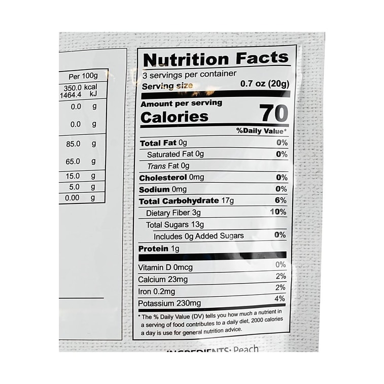 フリーズドライピーチスライス 2.11オンス【砂糖不使用、添加物不使用】 3