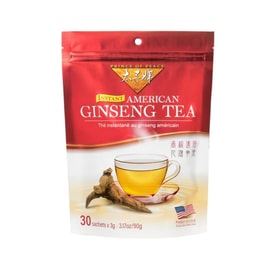 American Ginseng Instant Tea 30 sachets-Natural Caffeine-Free Nourishing Boosts Energy Premium Herbal Tea