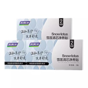 Snow Lotus Herbal Panty Pads Private Care Pad Cleansing Patches Plant Extract Care Patches 2 Patches/Box*3 boxes