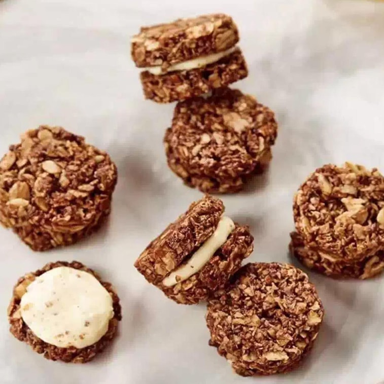 Dark Chocolate Oat Crunch, Sea Salt Cheese Flavor, 6.9 oz【High Calcium And High Fiber Cereal Snacks】 9