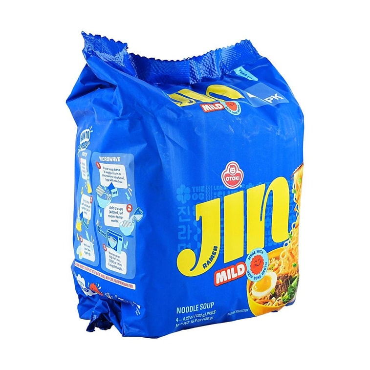 韩国OTTOGI / OTOKI不倒翁 微辣味 4包入 480g【韩国国民泡面】新老包装随机发 12