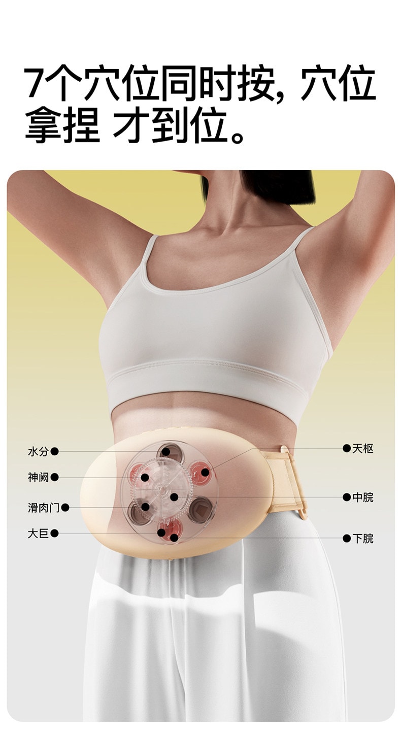 【中國直郵】 PGG 揉腹儀砭石艾灸腹部按摩器揉肚子神器促進腸蠕動便秘腹脹減肥 一個裝