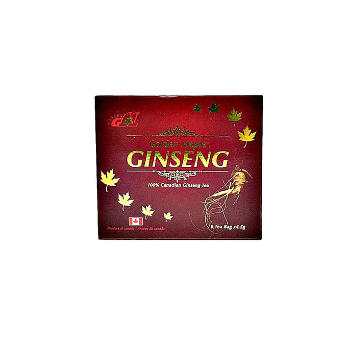 GOLDEN MAPLE 100% Canadian Ginseng Tea  4.5g x 8 Tea Bags