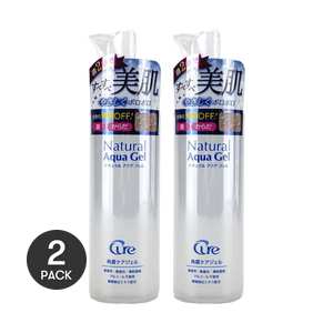キュア ナチュラル アクア マイルド ジェル エクスフォリエーター 8.45液量オンス*2 - 敏感肌用【バリューパック】