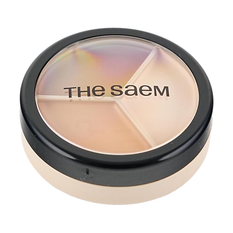 韓國THE SAEM得鮮 三色遮瑕膏 完美遮瑕三效盤遮瑕膏 #02 Contour Beige 修輪廓陰影鼻影 提亮高光 21~23號色推薦 4