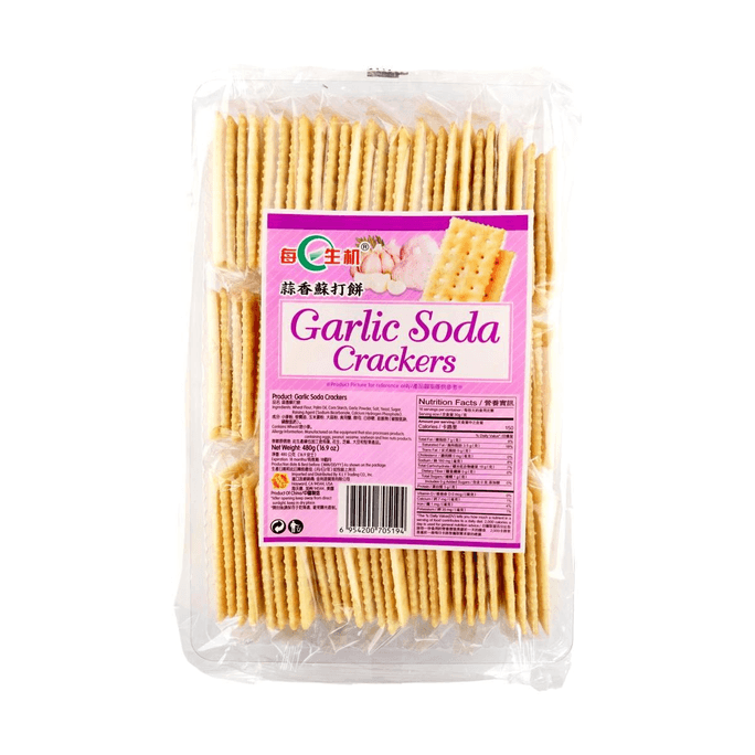 Garlic Soda Crackers,16.9 oz
