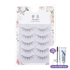中國 夢朵公主MengDuo 太陽花透明細梗素顏必備 仙子毛 送美睫4件(新舊外包裝隨機發貨)