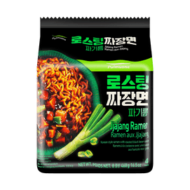 Korean Scallion Oil Instant Jjajang Black Bean Ramen Noodles, 16.51 oz