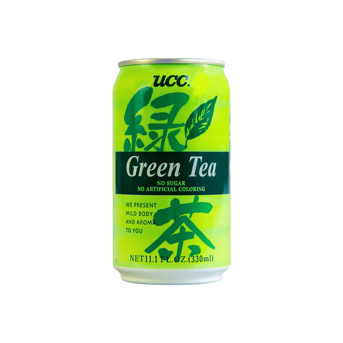 日本UCC 绿茶 无糖无人工色素 罐装 330ml