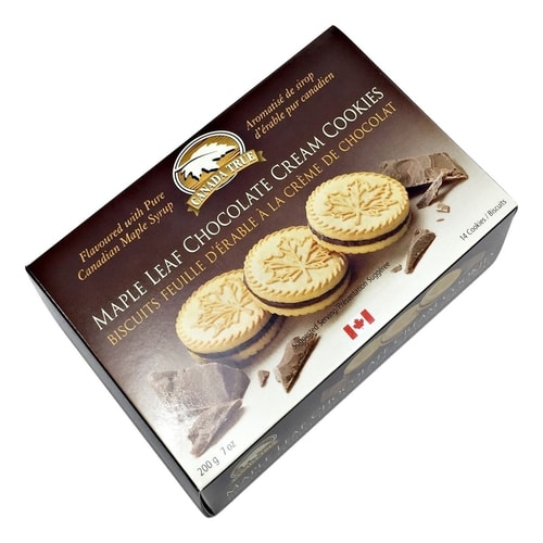 CANADA TRUE Maple Leaf Chocolate Cream Cookies 200g