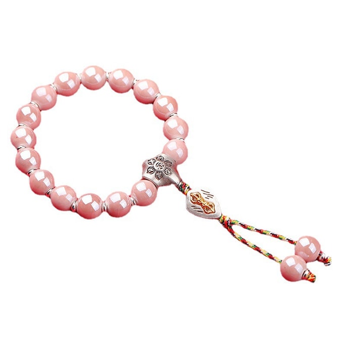 Porcelain Liuli Bracelet For Men And Women Pink 10MM