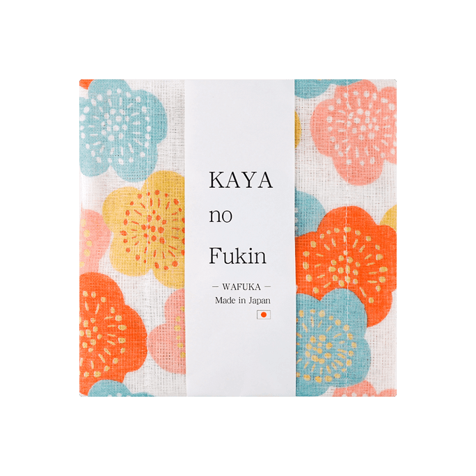 KAYA NO FUKIN Japanese Dish Kitchen Cloth # Mixed Flower 30cm x 40cm