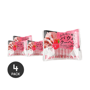 日本FDI 年轮蛋糕 甜王草莓味 55g *4【4份超值装】【蓬松柔软】【营养早餐】