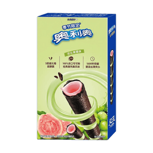 大陸版OREO奧利奧 可可脆捲 威化餅乾 芭樂青提味 50g【季節限定】