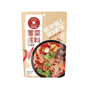 【中國直郵】麻辣空間紅油冒菜底料配方四川火鍋底料家用香辣味麻辣燙一人食98g*1袋