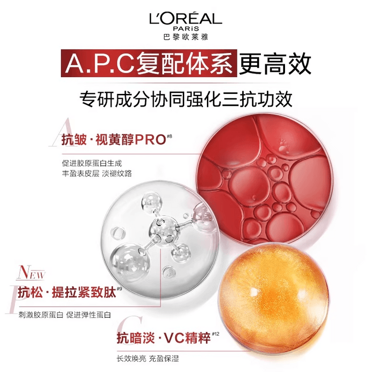 中国直送：ロレアル パリ リバイタライジング トリートメント クレンザー＆トナー セット - しわ対策、ハリアップ、アンチエイジング、小じわ軽減。クレンザー（125ml）+ トナー（130ml）+ ローション（110ml）。 4