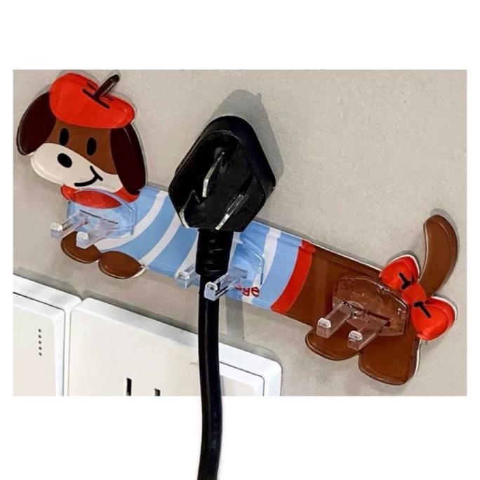 Cartoon Dachshund Plug Hook Red Hat Dachshund, 1 piece