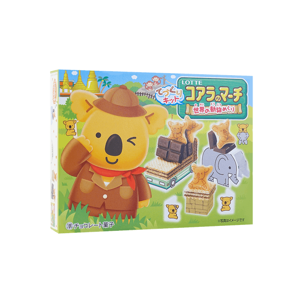 商品详情 - 日本LOTTE乐天 考拉军团 动物世界巧克力夹心小饼干32g - image  0