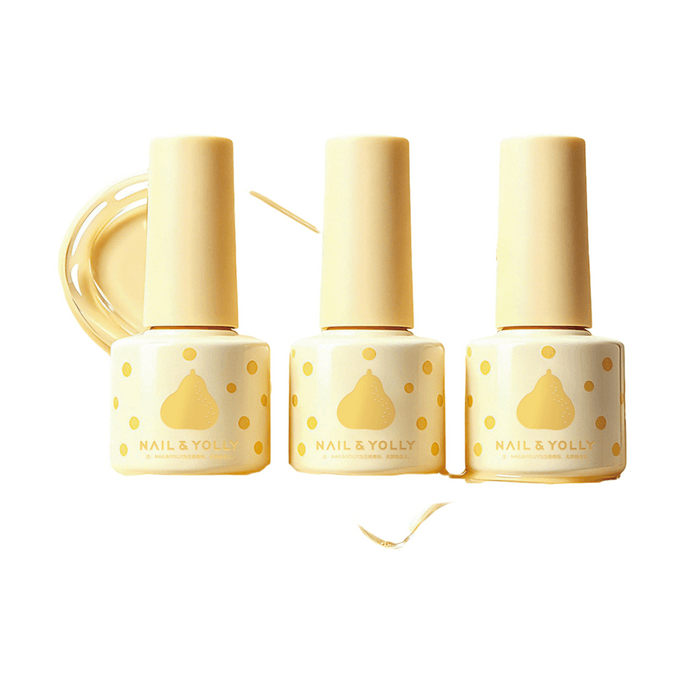Gel Nail Polish Fried Egg Set With Base Stand (Base Coat + Reinforcement Coat + Top Coat), Total 30g (10g Per Bottle, 3 Bottles In Total)