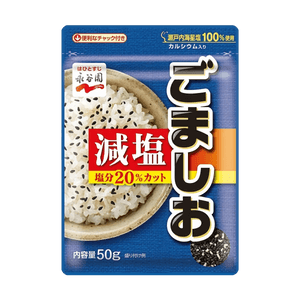 Goma Shio 25% Less Salt Furikake - Sesame Salt Rice Seasoning, 1.76 oz 【For Rice, Onigiri, Sushi and Fried Egg】