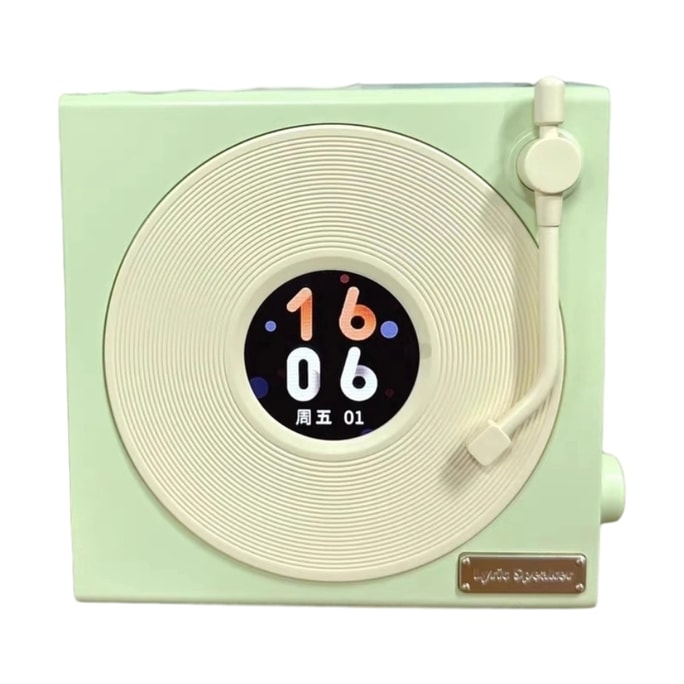 Floating Lyrics Bluetooth Speaker Dynamic Clock Green 1Piece