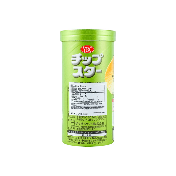 YBC チップスター ポテトチップス サワークリームオニオン 50g - Yami