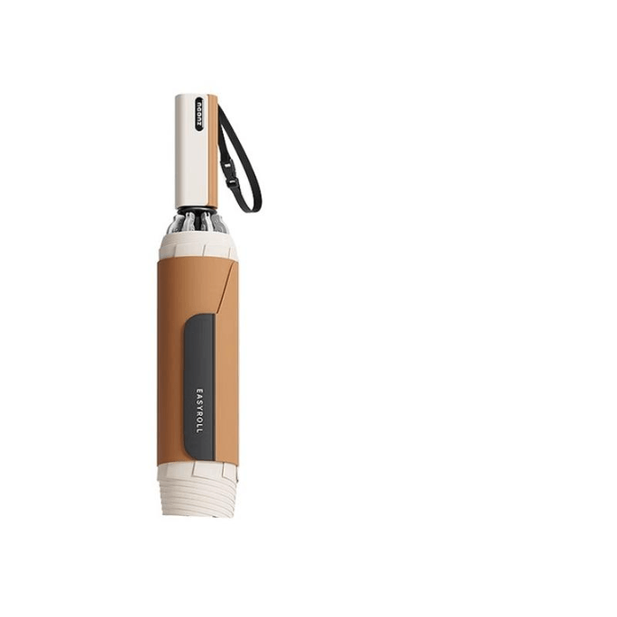 【中国直邮】 左都 全自动雨伞加大加厚三折防暴雨伞摩尔咖半径48*52cm*1个