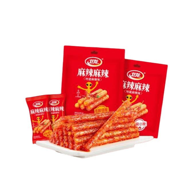 Wei Long's Greedy Spicy and Internet Famous Snack Food is very spicy and spicy. 108g * 2 bags (12 small bags)